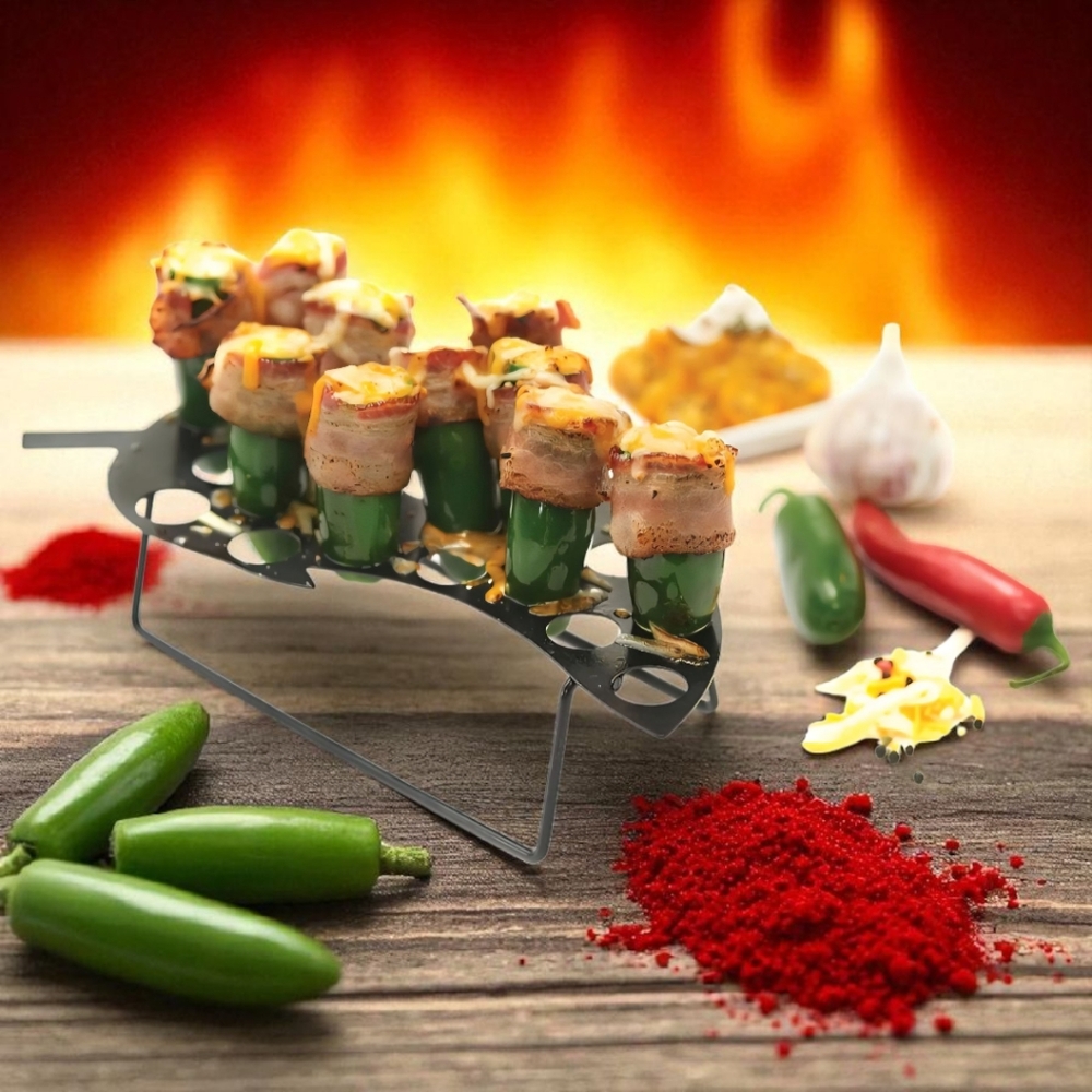 NWT GrillPro 41554 Non-Stick Jalapeño Pepper Roaster Grill Campfire